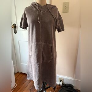 Toad&Co Gray/purple tinted Mini Sweatshirt Dress